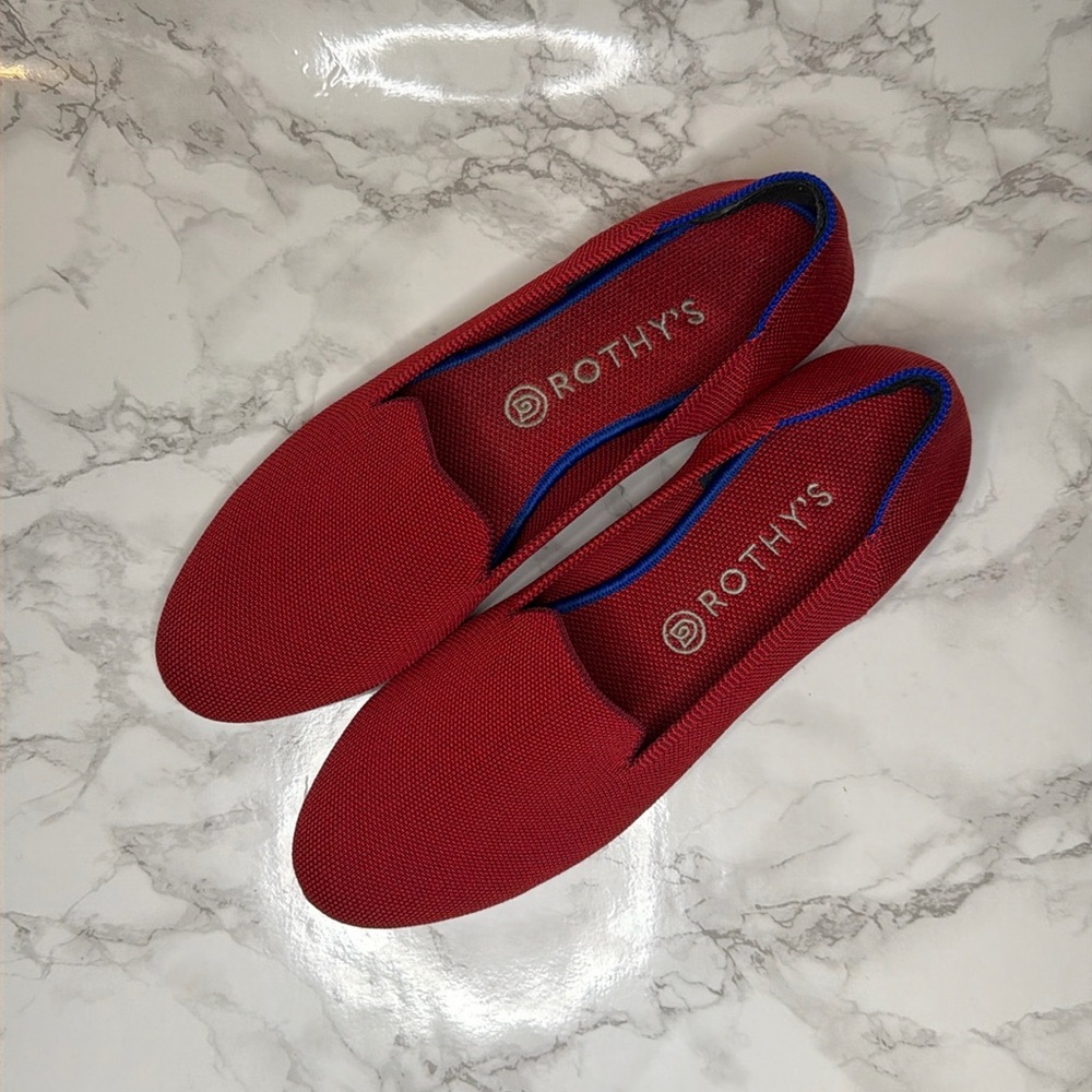Rothys red loafer